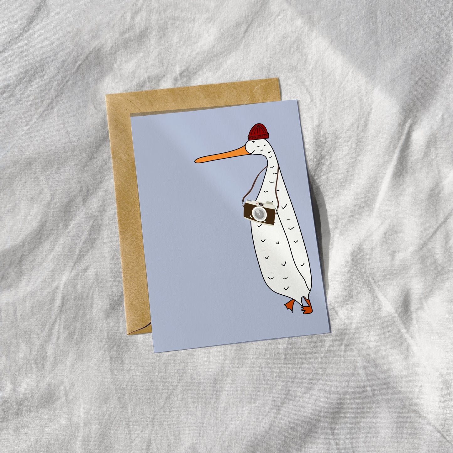 "Gans mit Kamera" Postkarte