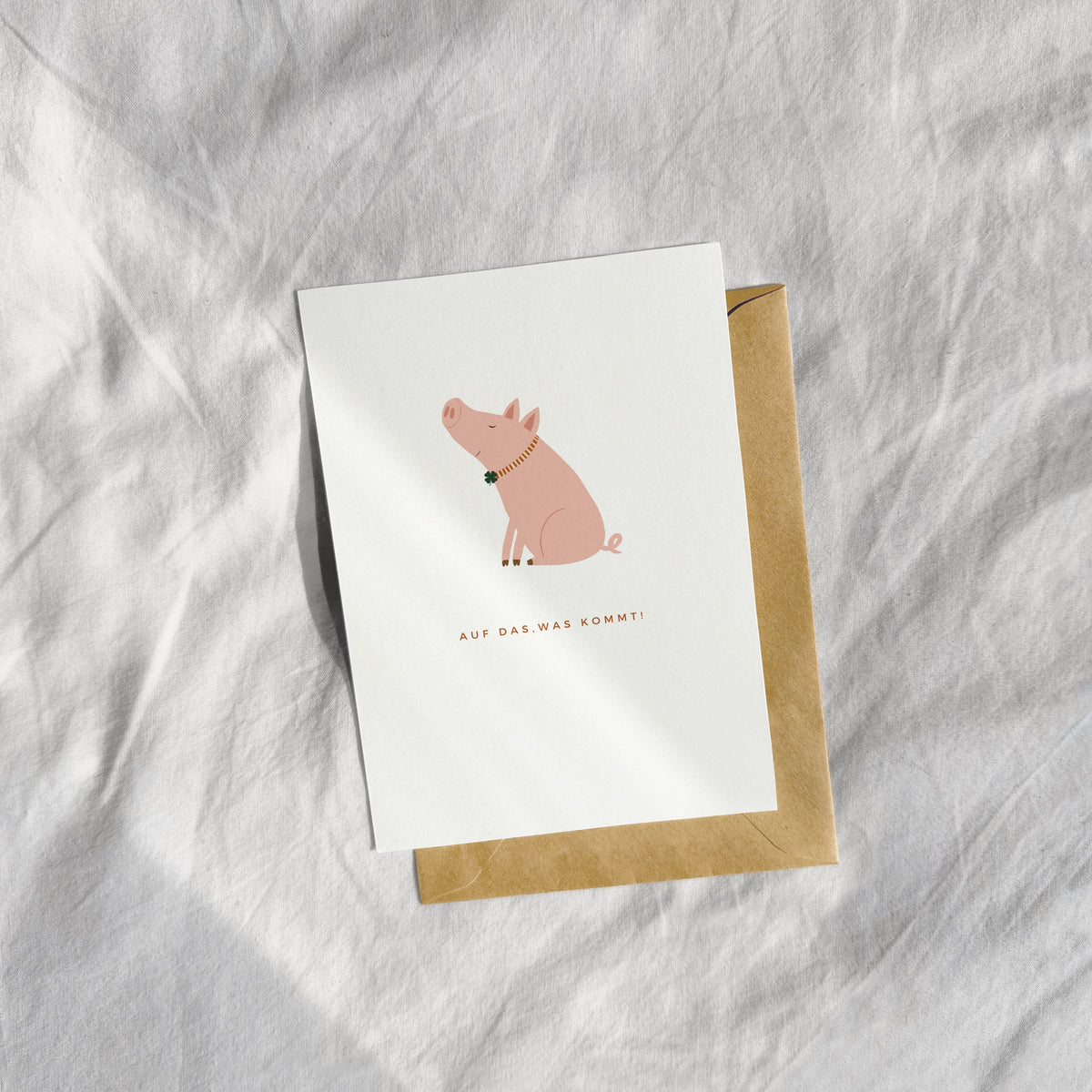 "Auf das, was kommt, Gloria" Postkarte