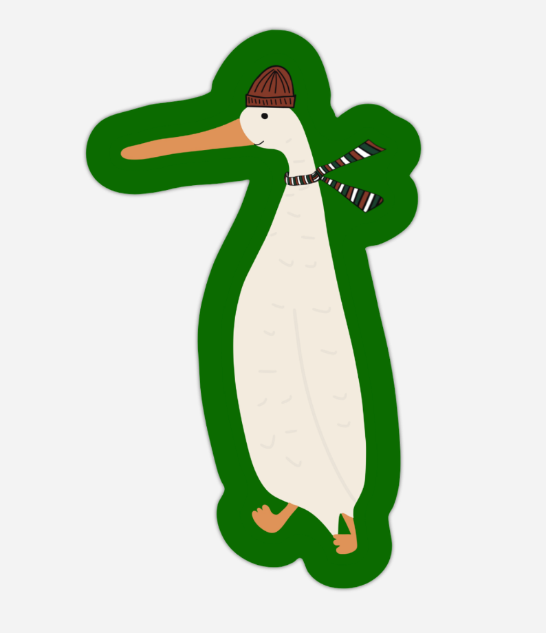 Sticker "Gans mit Schal"