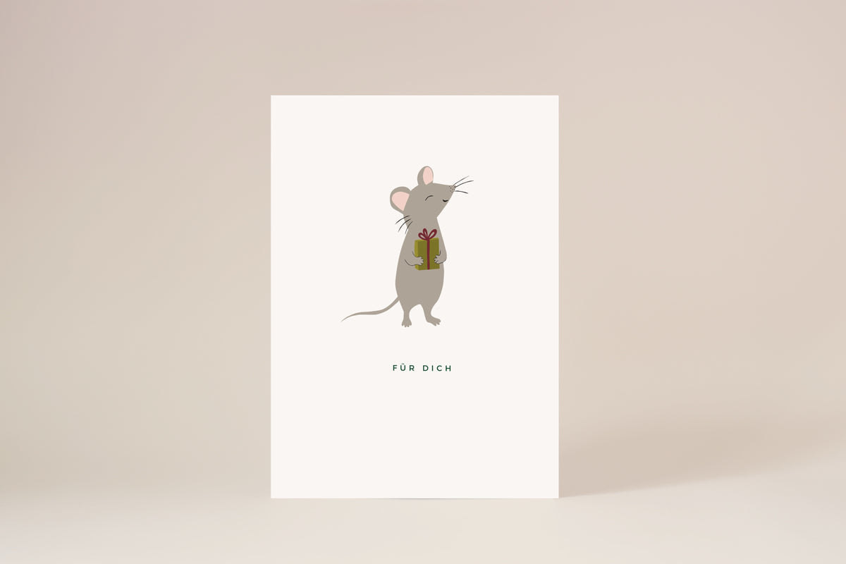 "Für dich, Maus" Postkarte