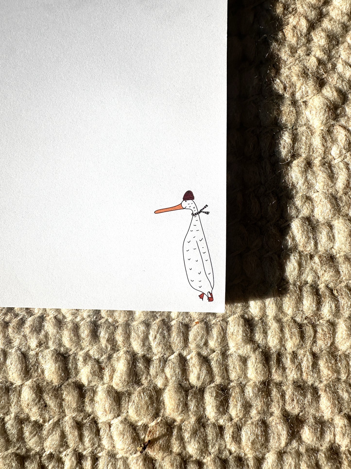 Notizblock "Gans mit Schal"