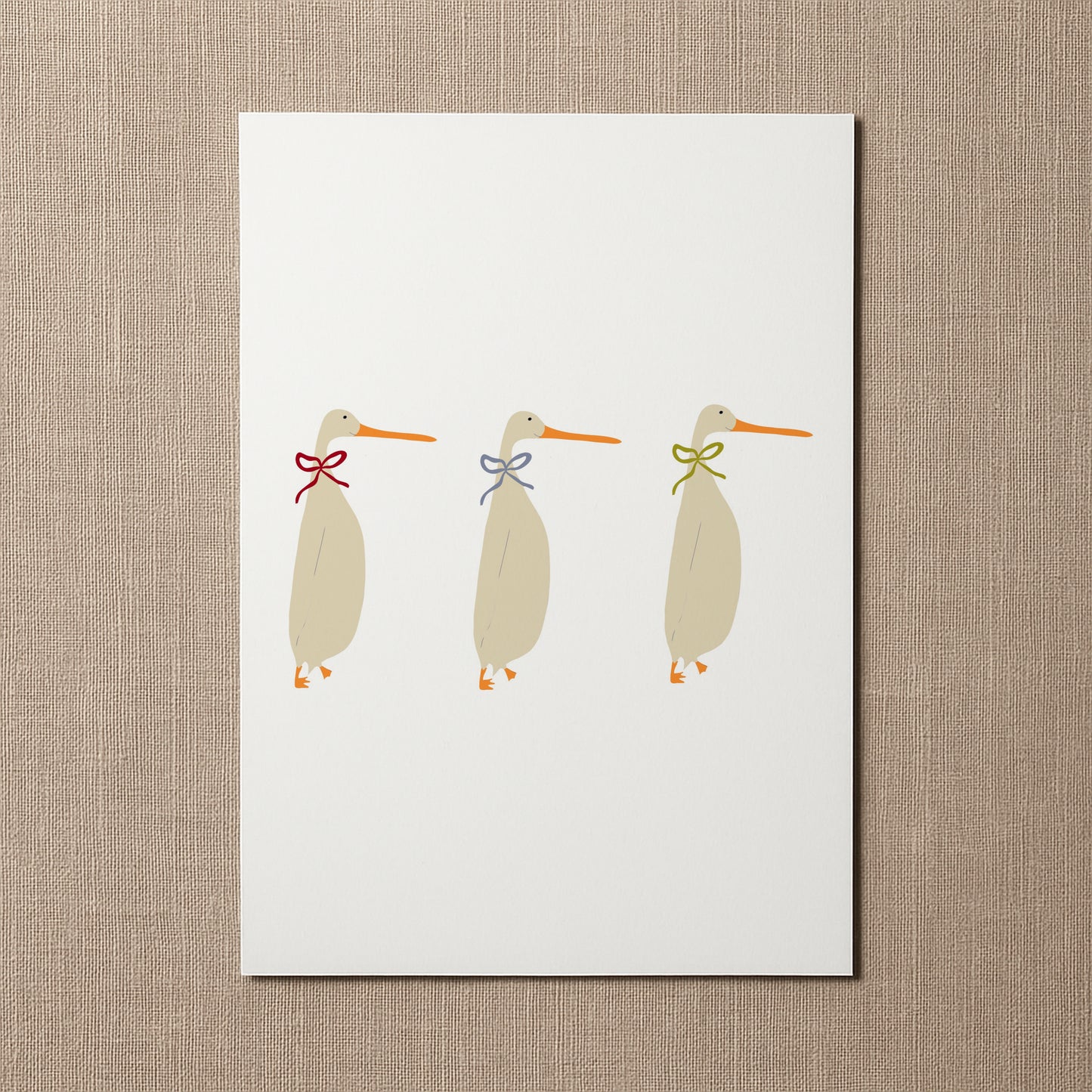 "Gänsefamilie" Postkarte