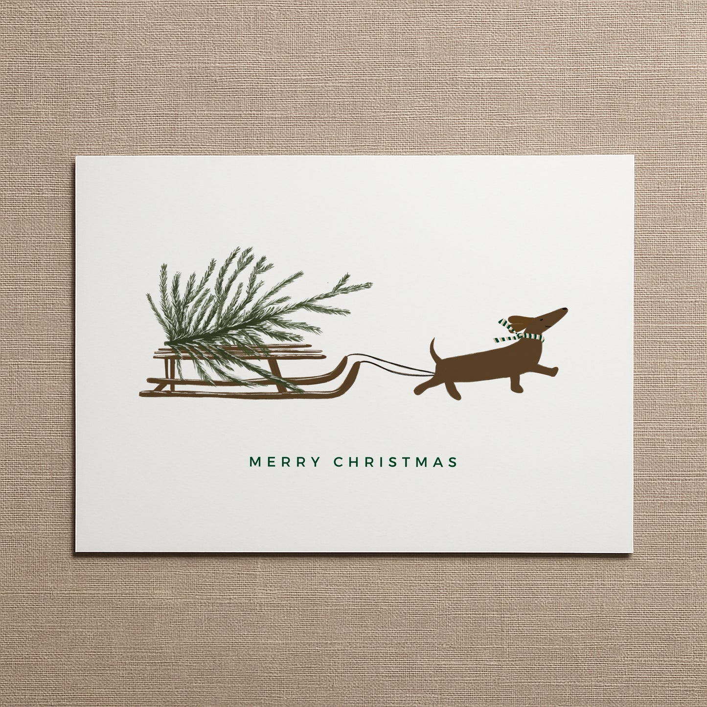 "Dacklige Weihnachtsgrüße" Klappkarte