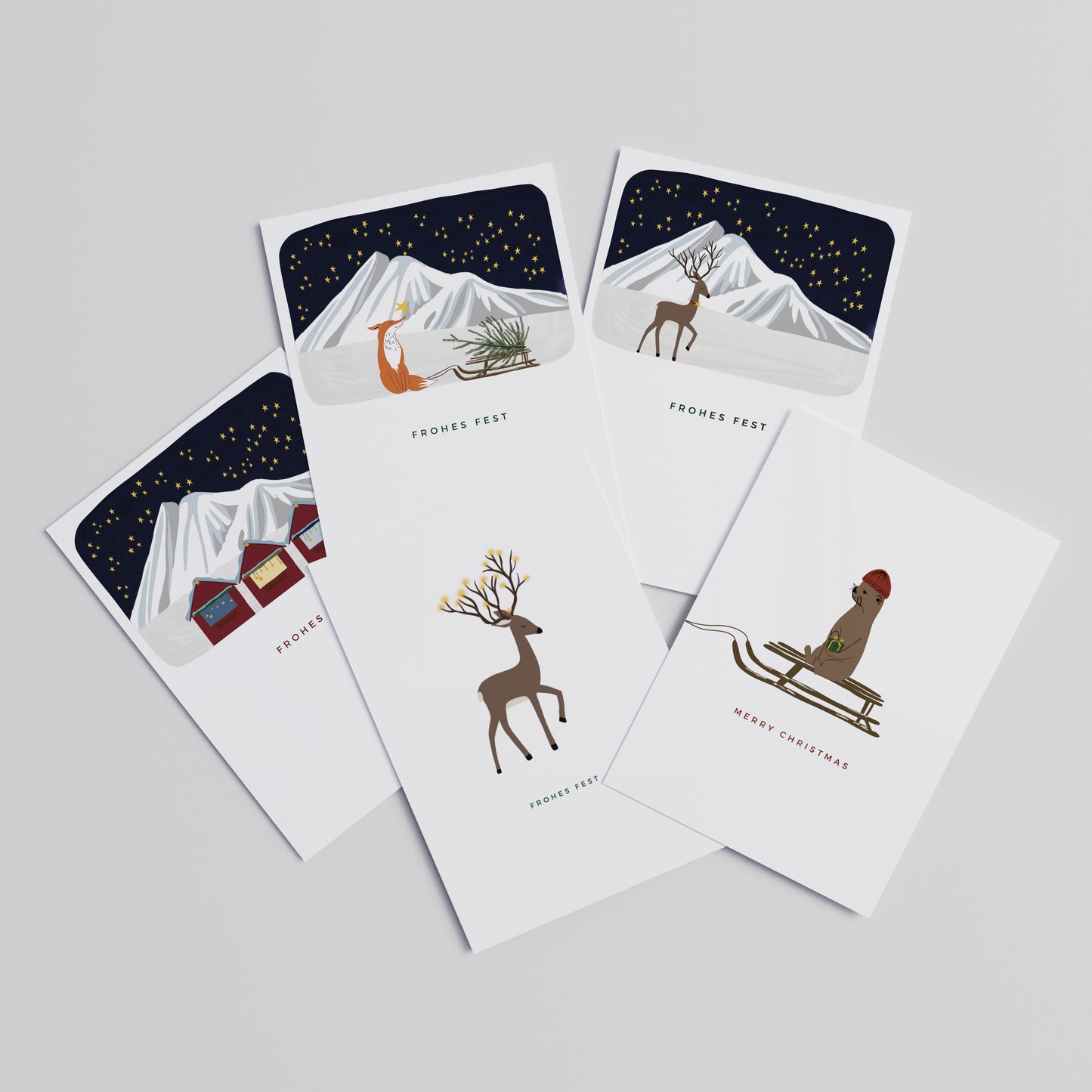 Set: Postkarten Weihnachten