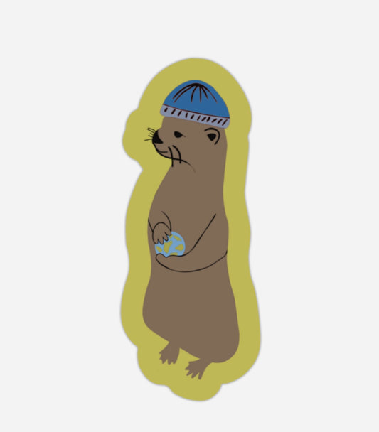 Sticker "Otto mit Weltkugel"