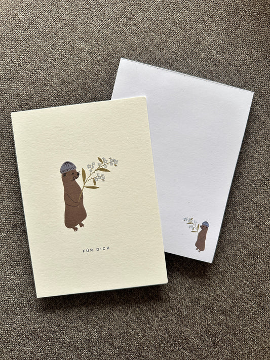 Set: Karte + Notizblock "Vergissmeinnicht Otto"