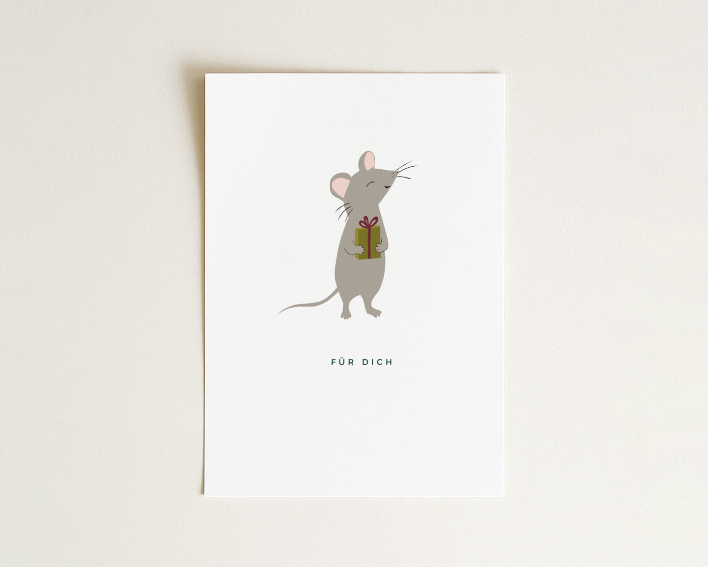 "Für dich, Maus" Postkarte