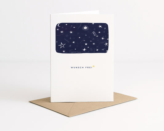 "Wunsch frei" Klappkarte