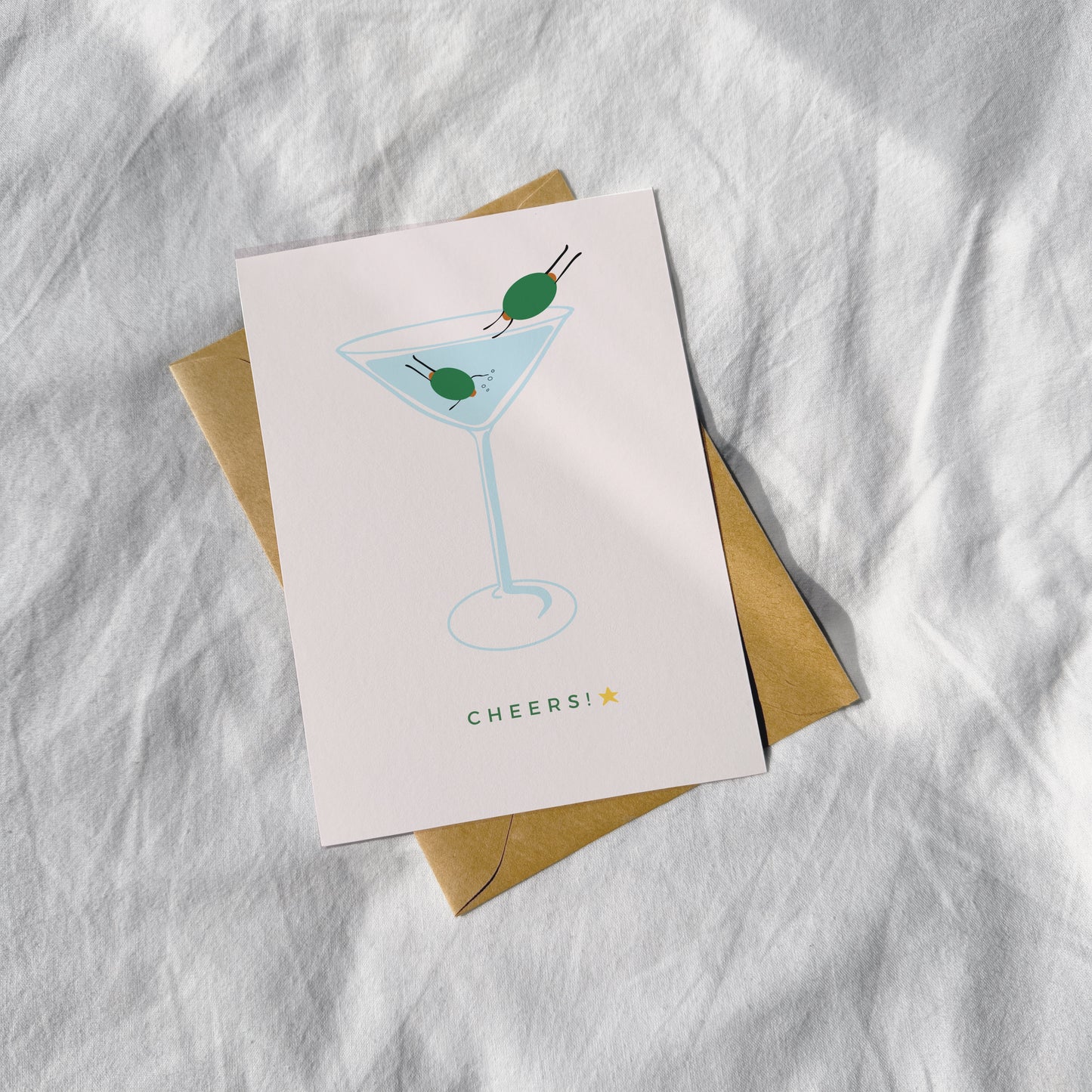 "Olive you" Postkarte