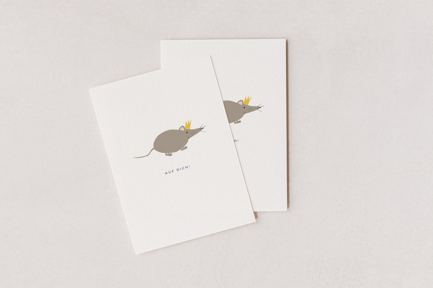 "Auf dich, Maus" Postkarte