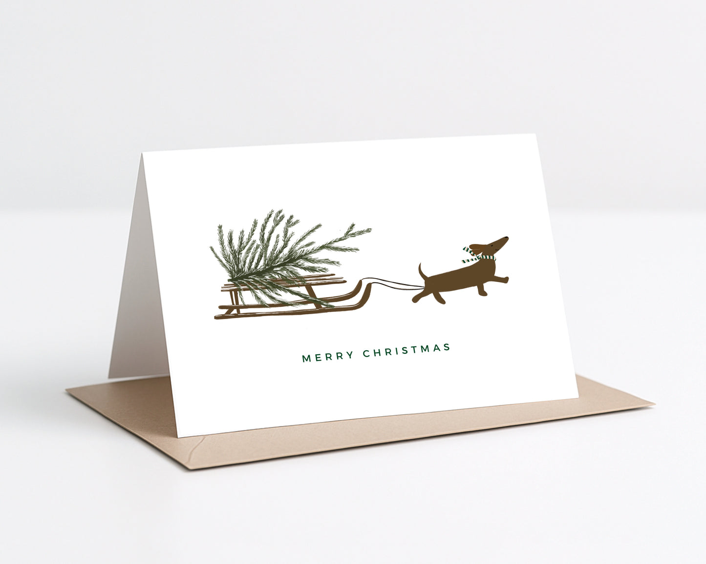 "Dacklige Weihnachtsgrüße" Klappkarte