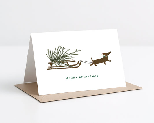 "Dacklige Weihnachtsgrüße" Klappkarte