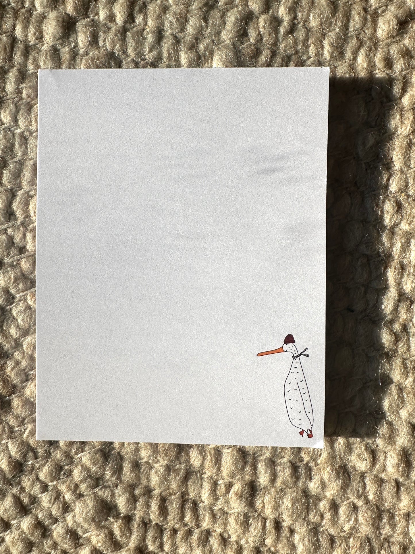 Notizblock "Gans mit Schal"