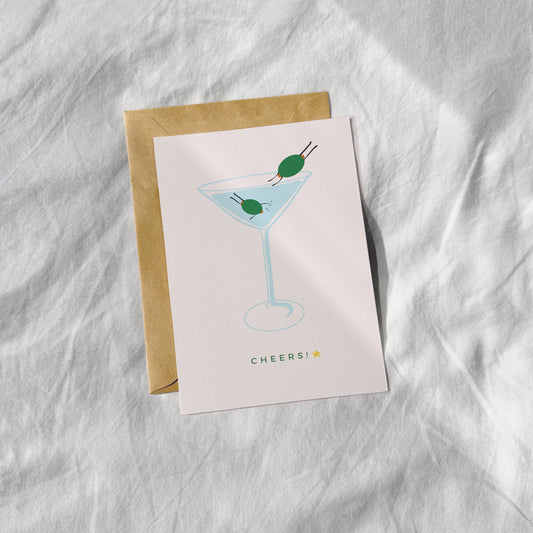 "Olive you" Postkarte