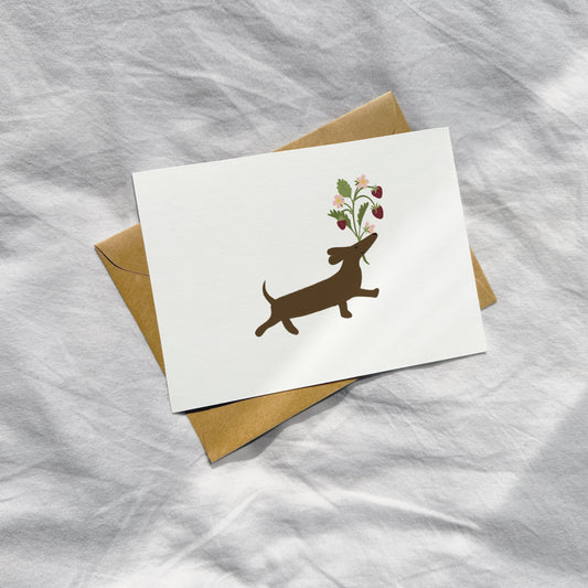 "Sommer Dackel" Postkarte