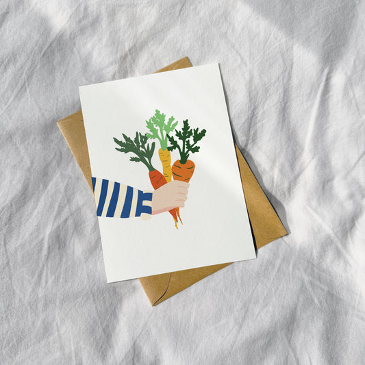 "Karottenstrauß" Postkarte