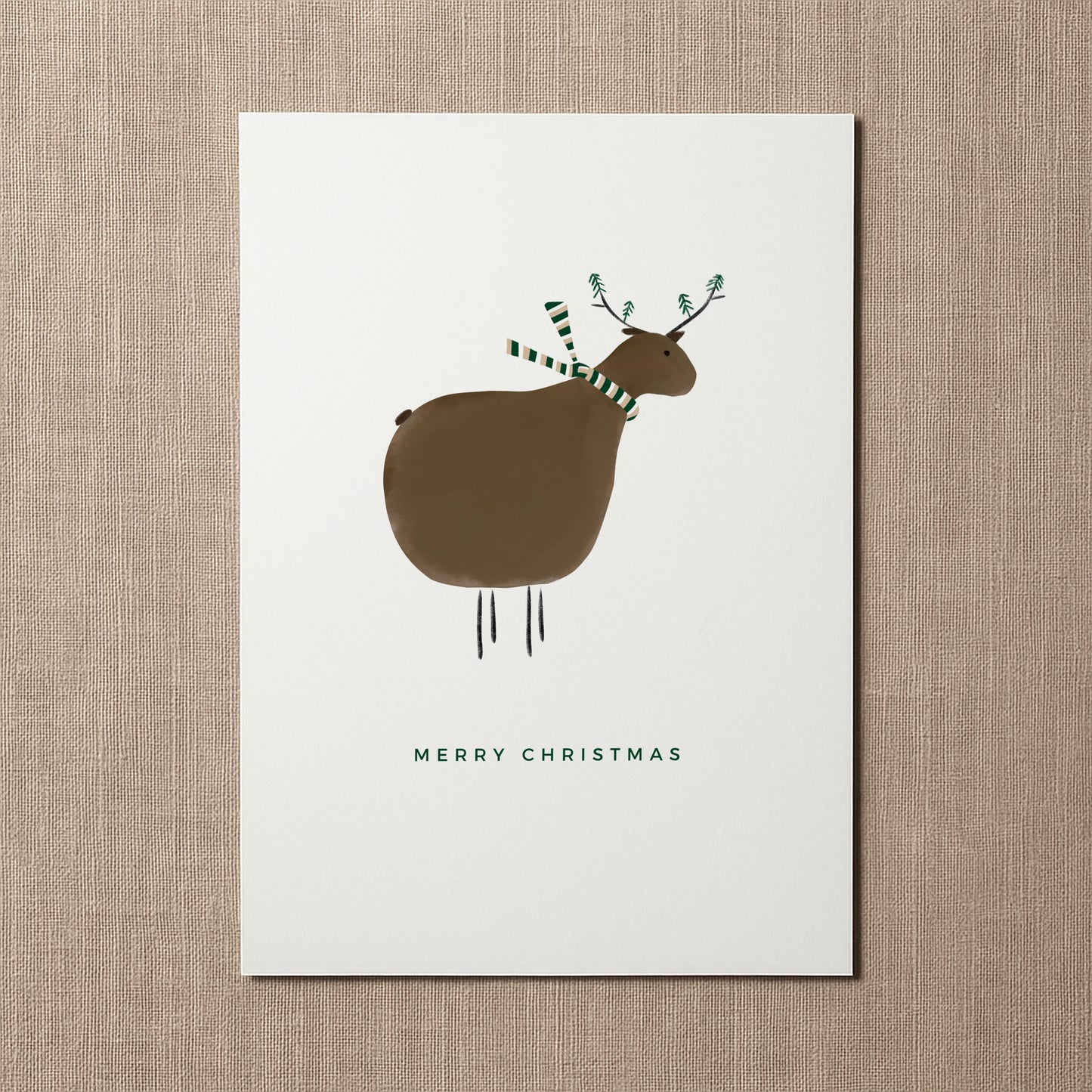 "Festlicher Elch" Klappkarte