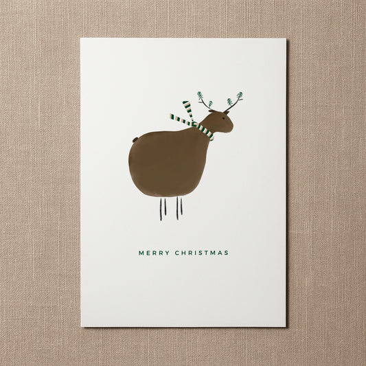 "Festlicher Elch" Klappkarte