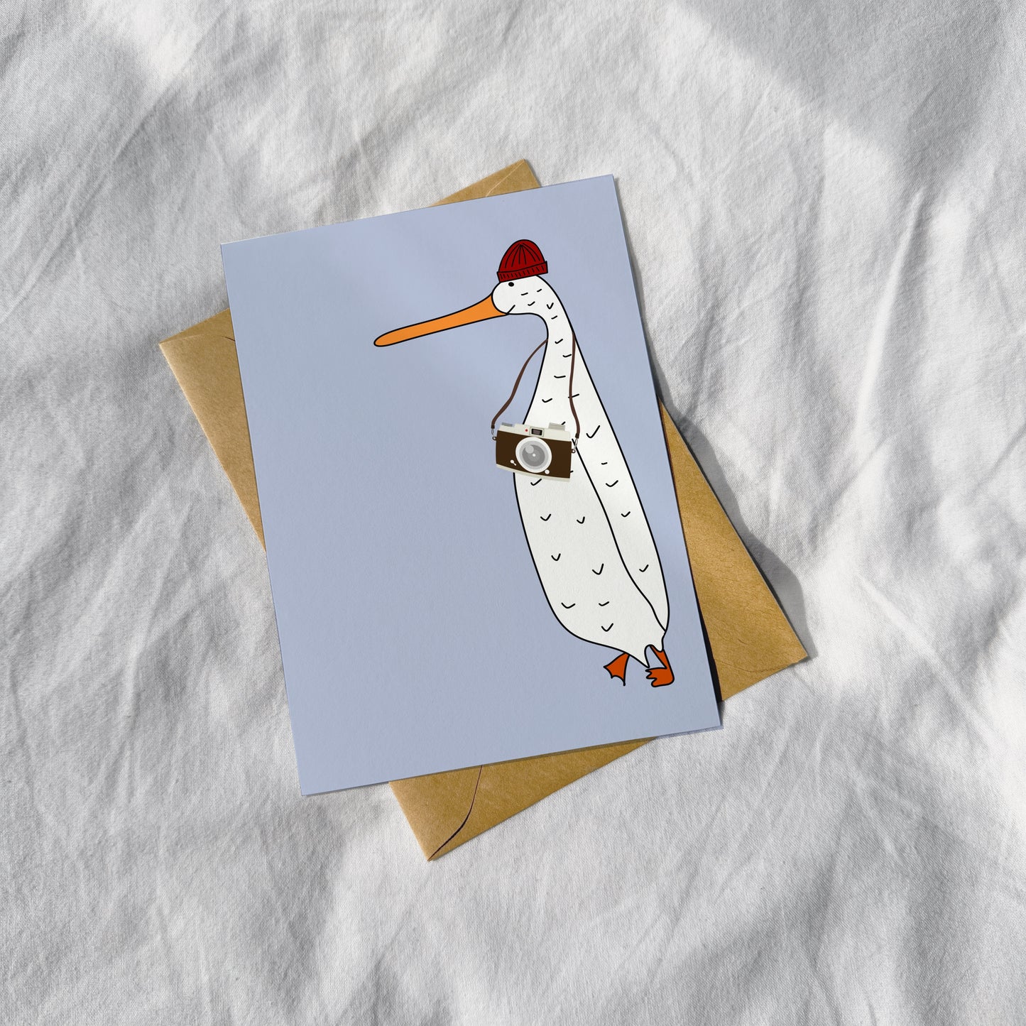 "Gans mit Kamera" Postkarte