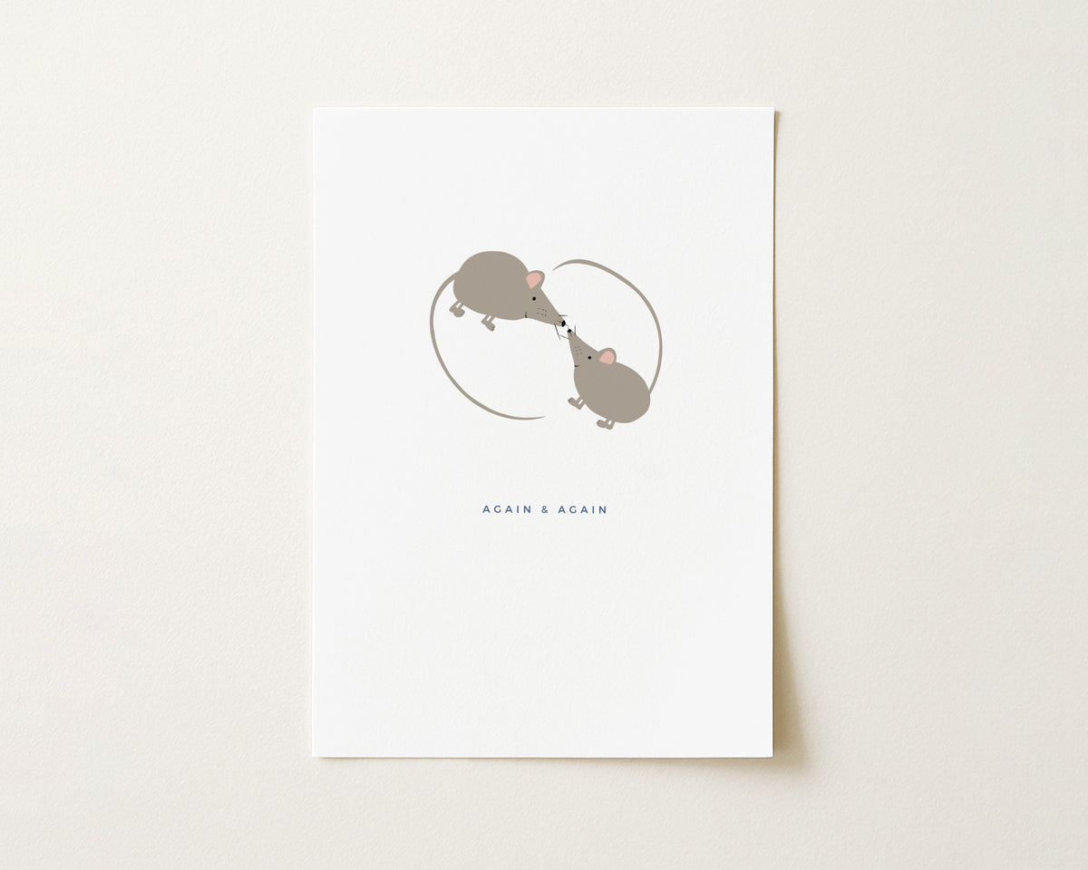 "Again & Again" Postkarte
