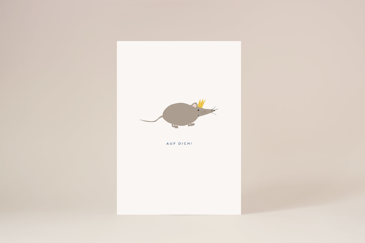 "Auf dich, Maus" Postkarte