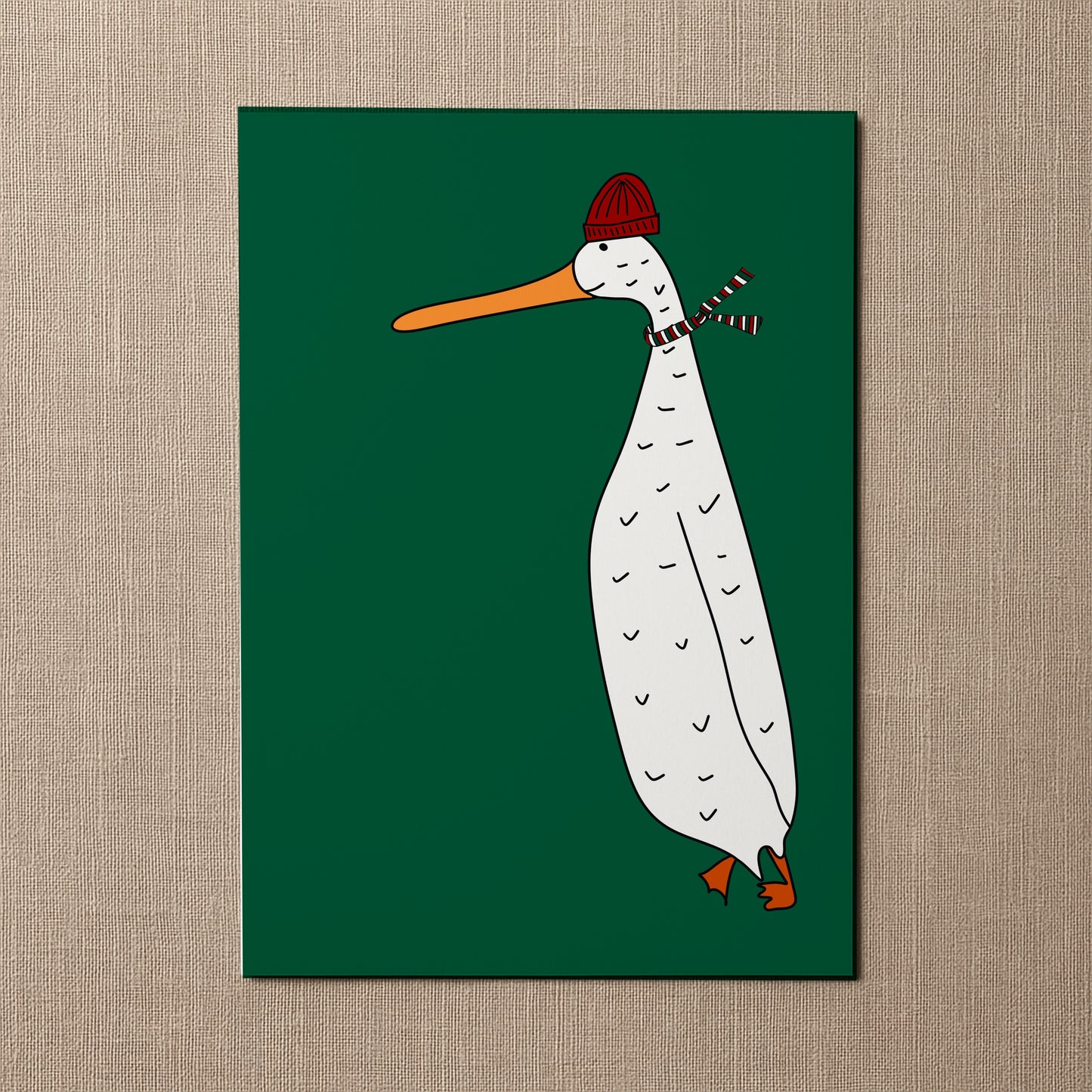 "Gans froh" Postkarte