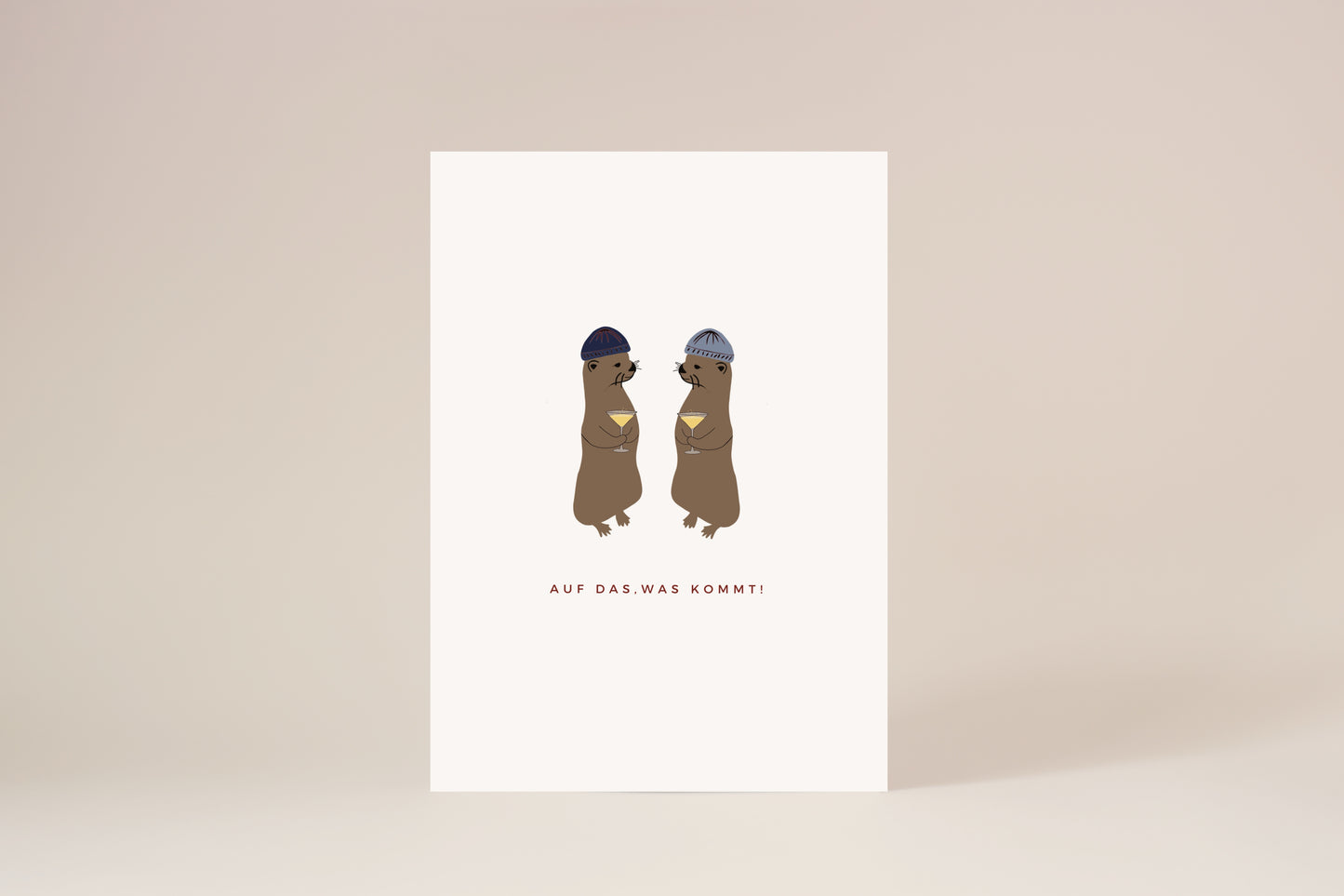 "Auf das, was kommt, Otto" Postkarte