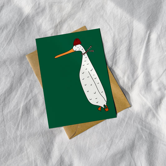 "Gans froh" Postkarte