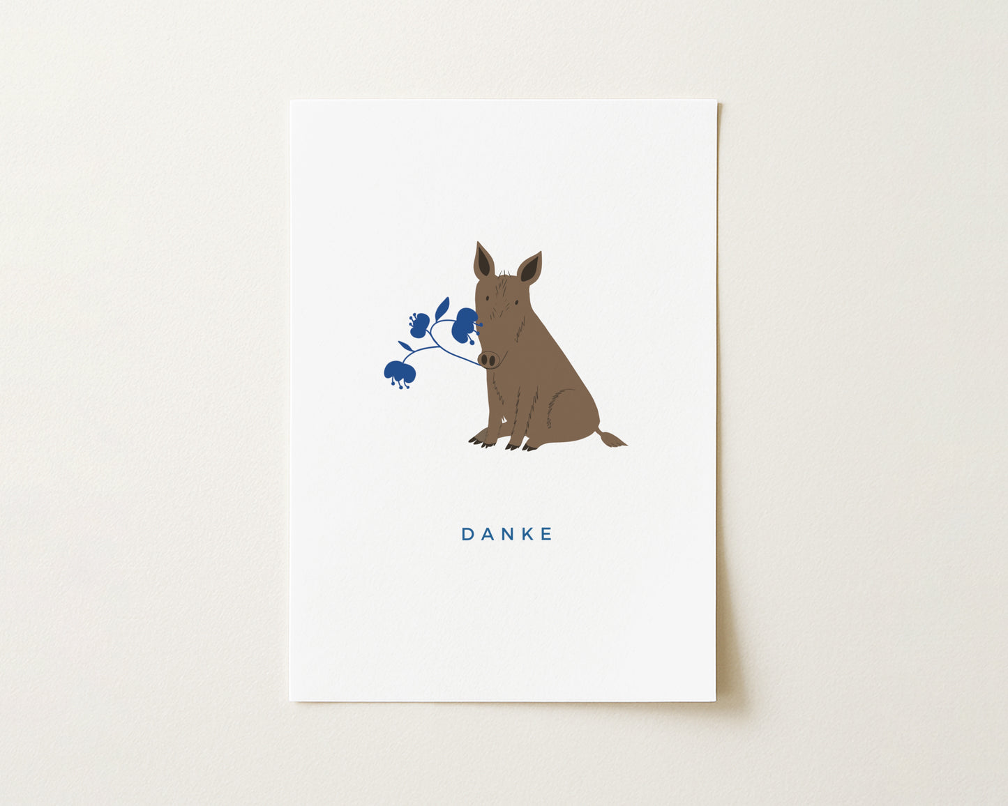 "Willi sagt Danke" Postkarte