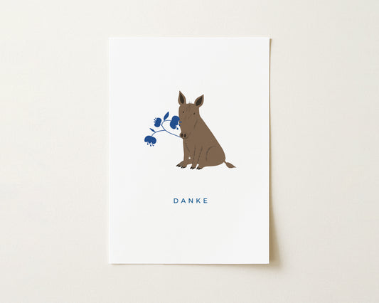 "Willi sagt Danke" Postkarte