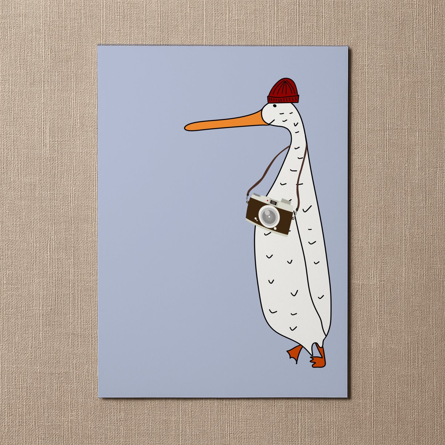 "Gans mit Kamera" Postkarte