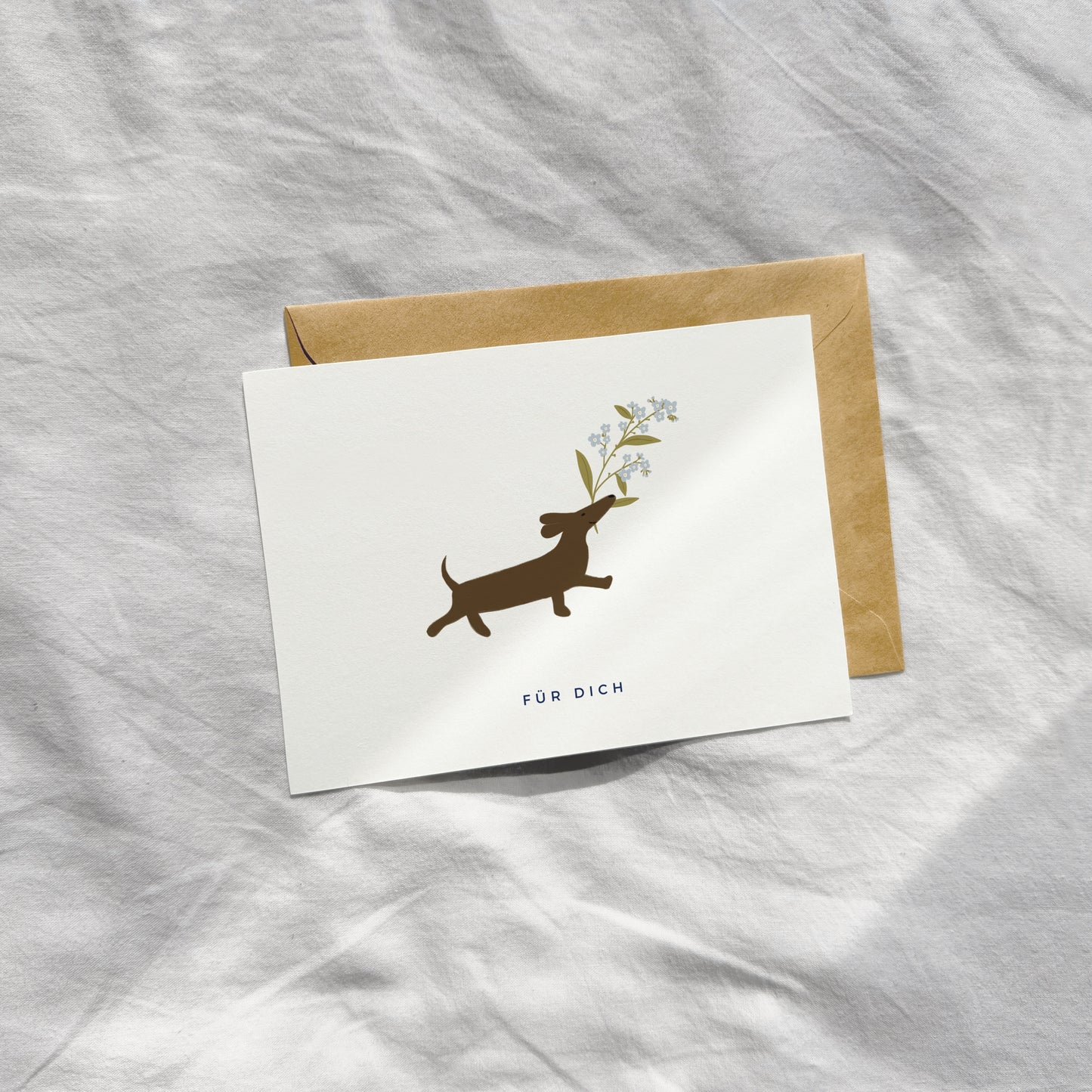 "Vergissmeinnicht Dackel" Postkarte