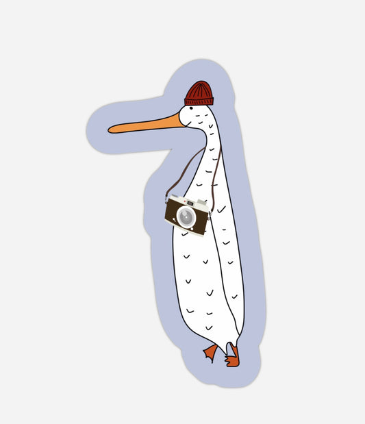 Sticker "Gans mit Kamera"