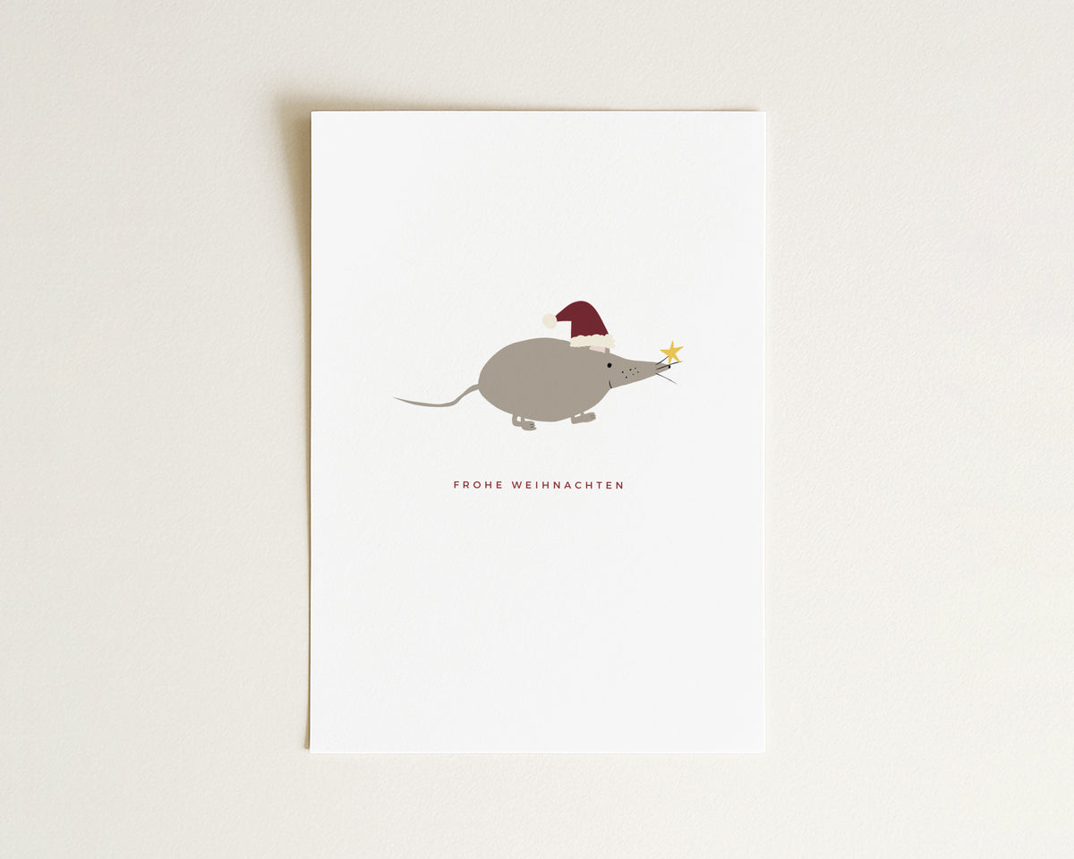 "Weihnachtsmaus" Postkarte