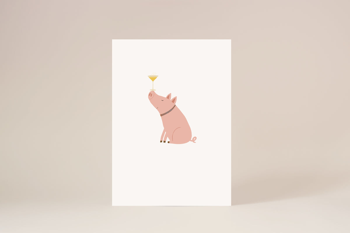 "Cheers, Gloria" Postkarte