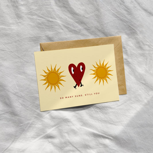"so many suns" Postkarte