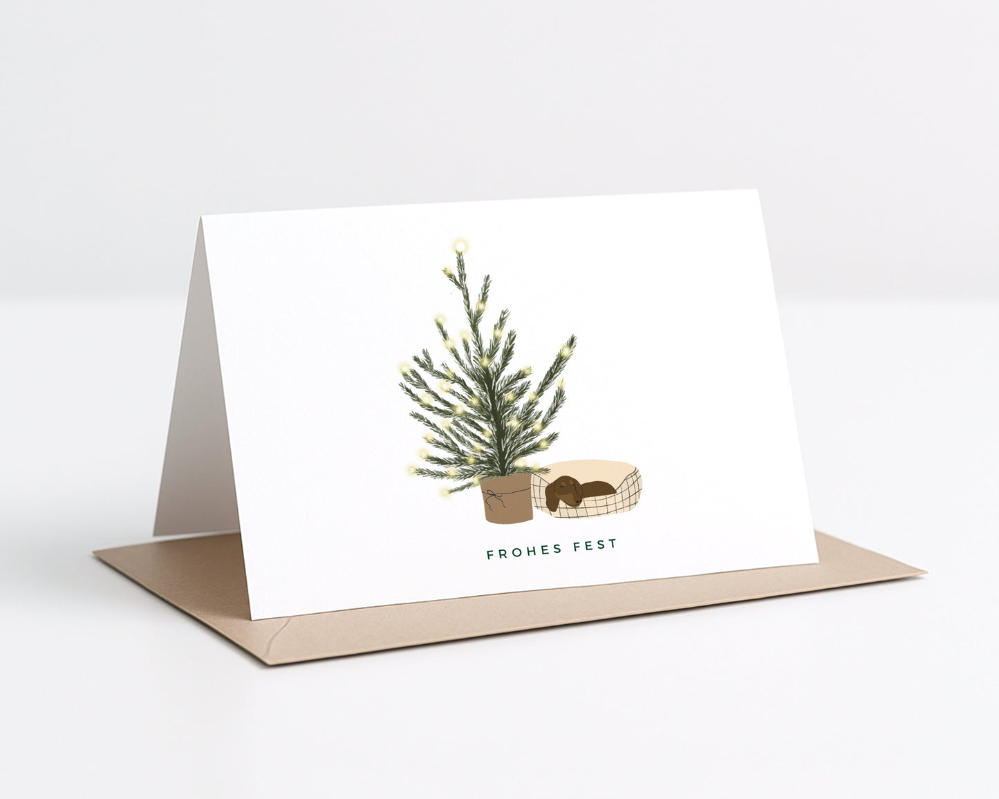 "Cozy Dackel" Klappkarte