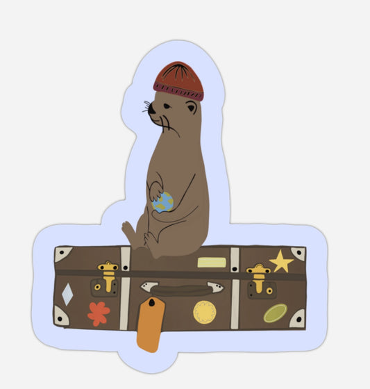 Sticker "Otto mit Koffer"