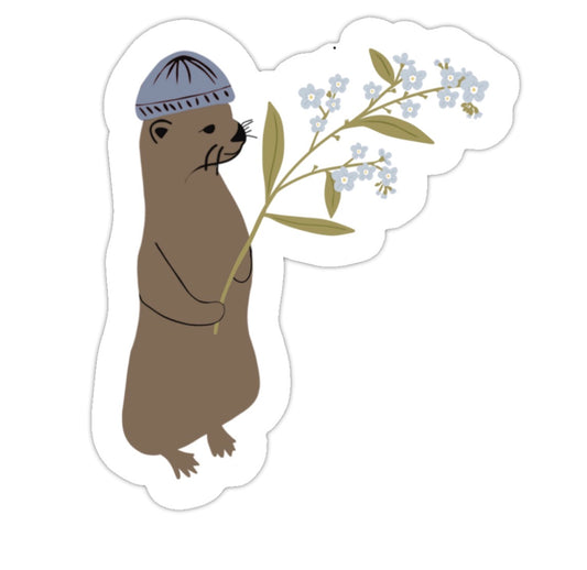 Sticker "Vergissmeinnicht Otter"