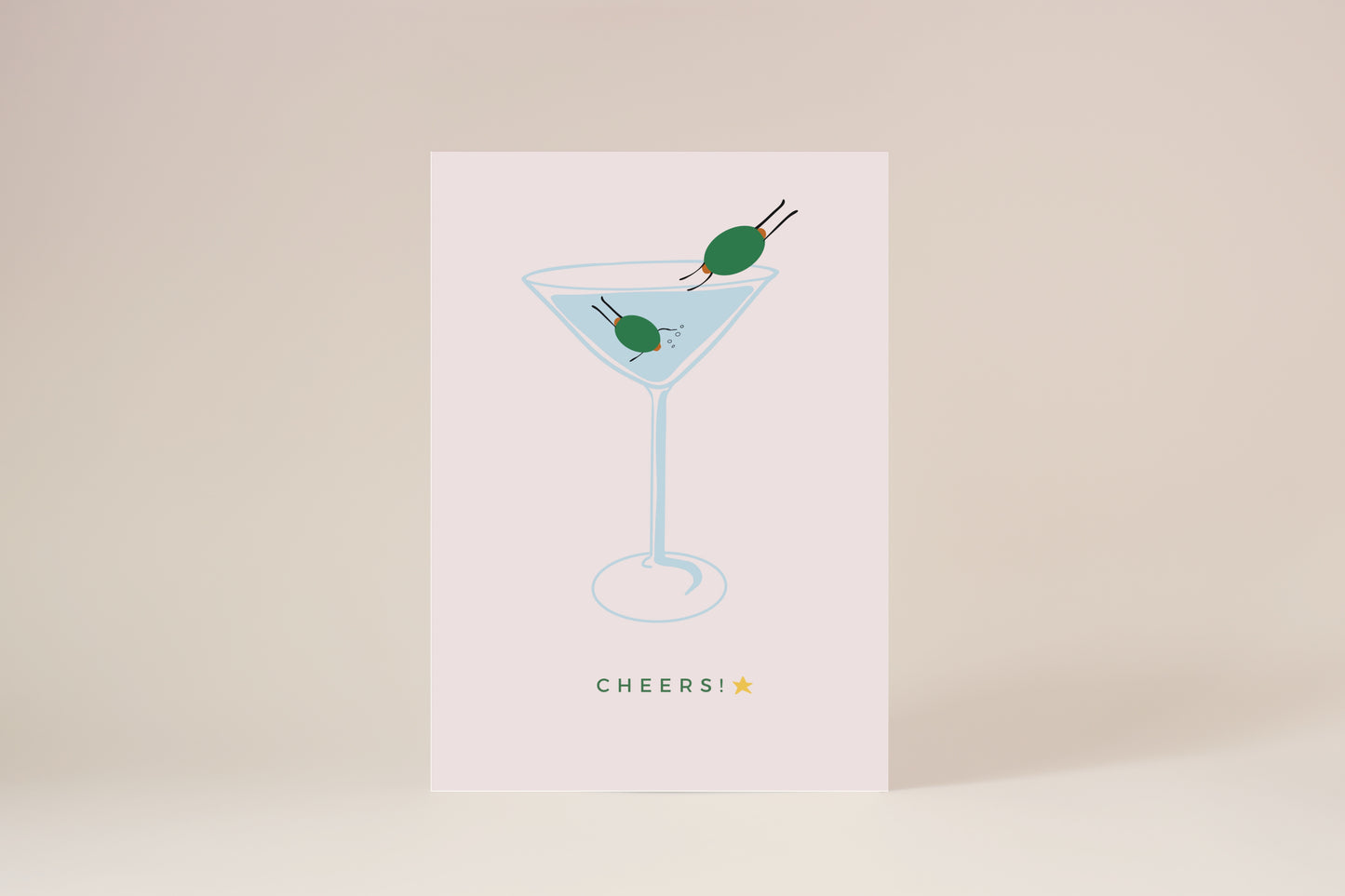 "Olive you" Postkarte