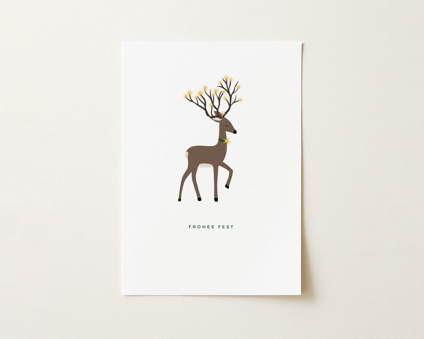 "Candlelight Reh" Postkarte