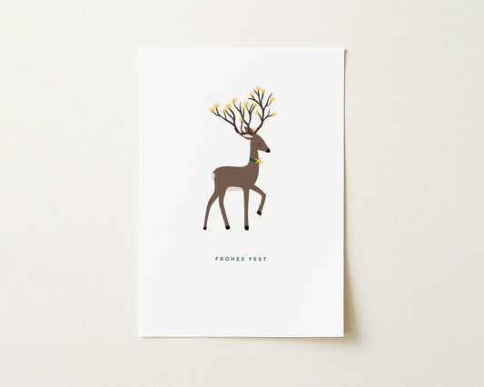 "Candlelight Reh" Postkarte