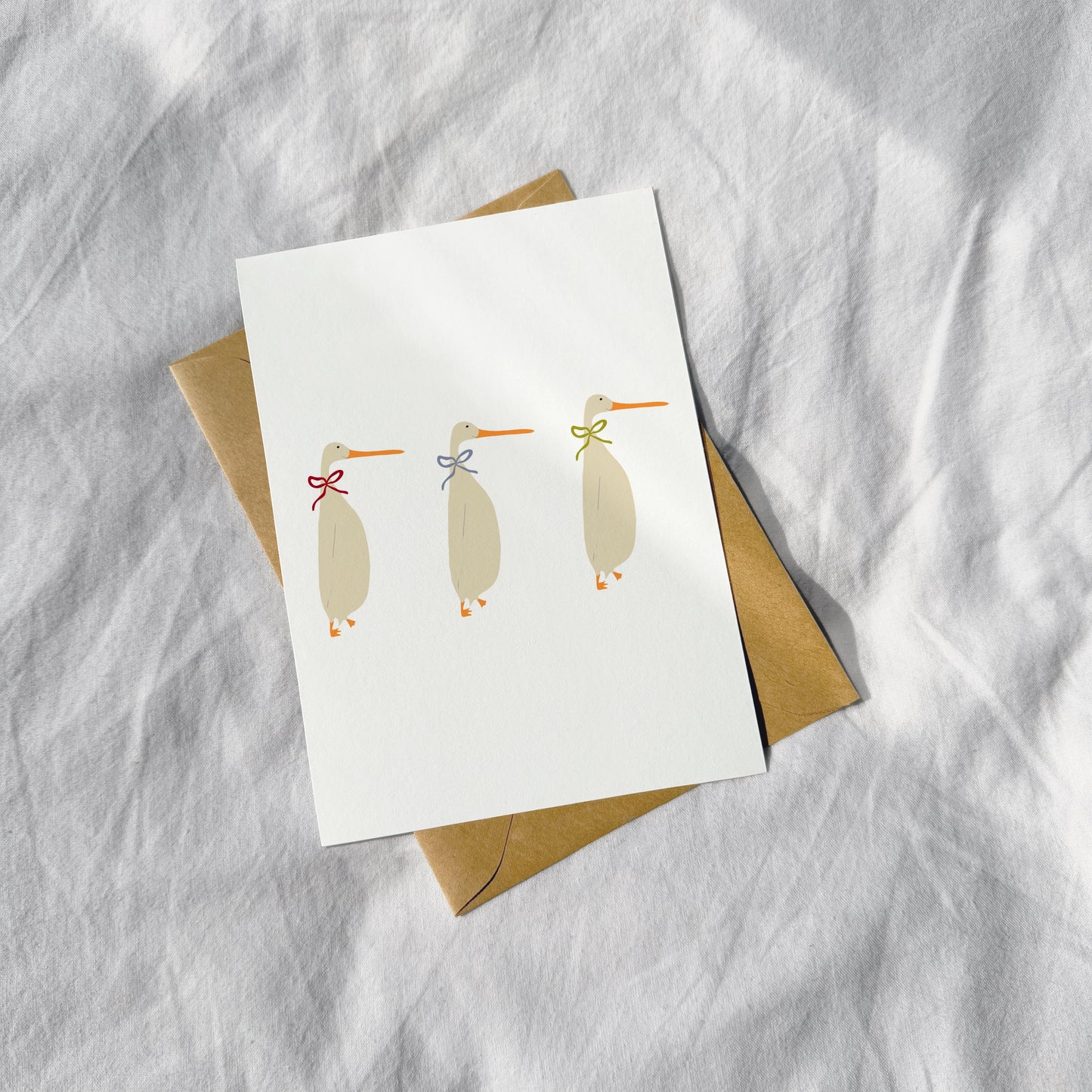 "Gänsefamilie" Postkarte