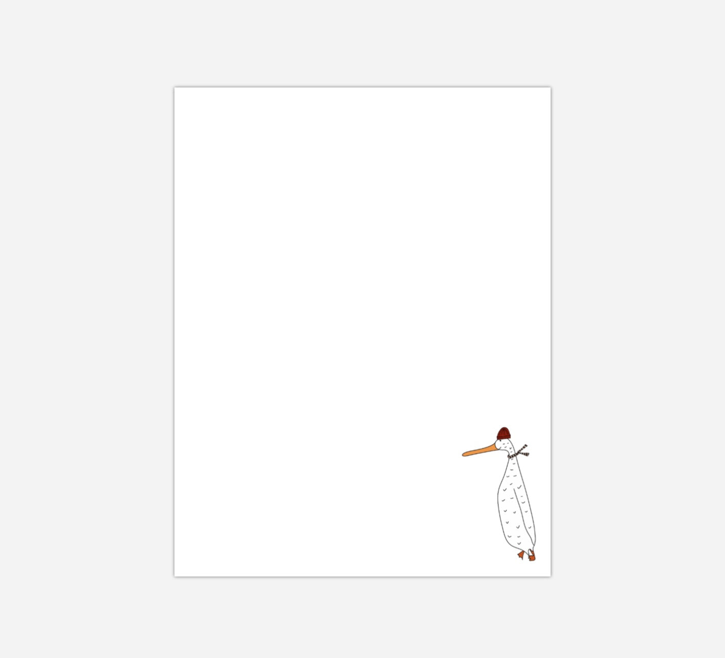 Notizblock "Gans mit Schal"