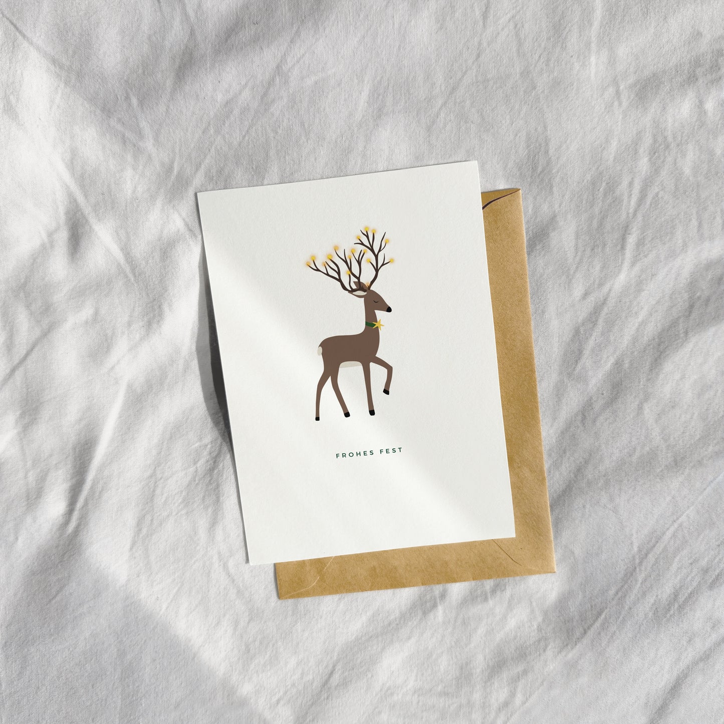 "Candlelight Reh" Postkarte